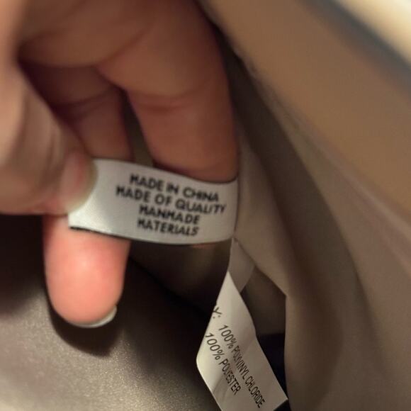 Nine West NWOB Satchel w Crossbody Strap & Handles Beige Cream - Picture 9 of 9